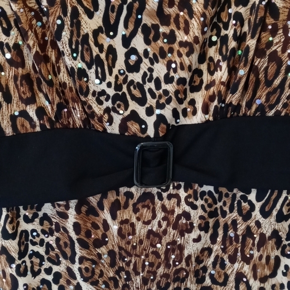 JTB leopard print tie back medium 19" pit - Picture 5 of 13